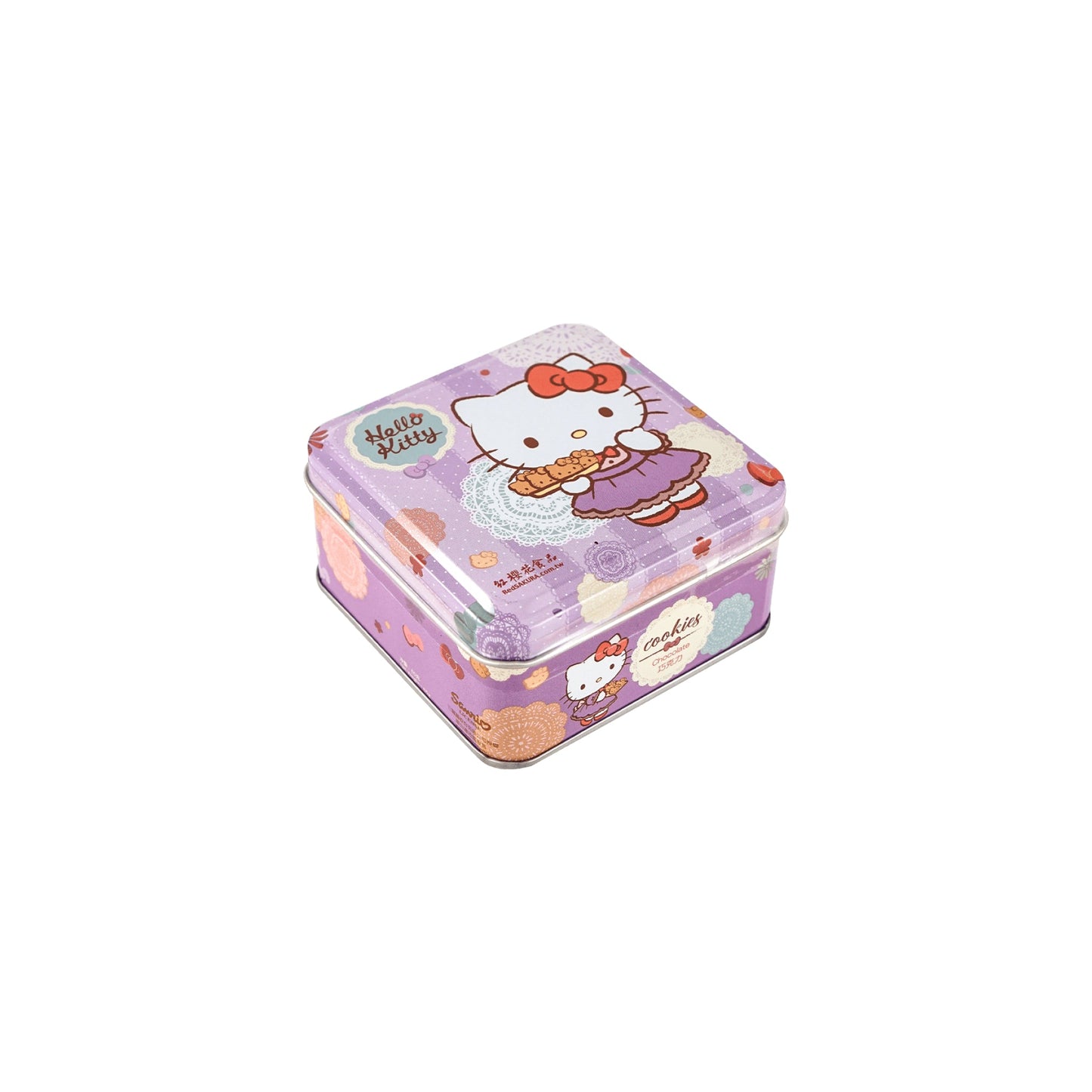 redSakura Hello Kitty Square Tin Cookies (chocolate)