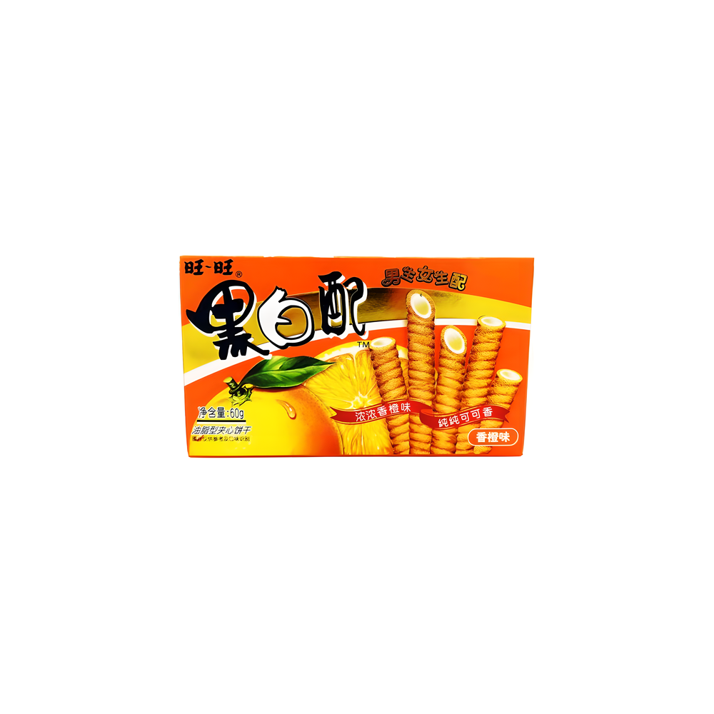 wantWant Sandwich Roll Wafer (orange)